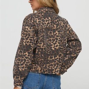 Isola Leopard Print Jean Jacket